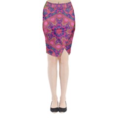 Springflower4 Midi Wrap Pencil Skirt by LW323