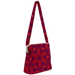 Red Rose Zipper Messenger Bag by LW323