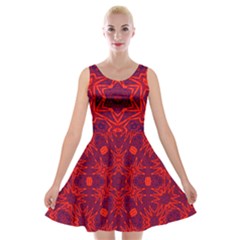 Red Rose Velvet Skater Dress by LW323