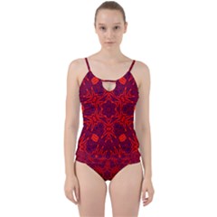 Red Rose Cut Out Top Tankini Set by LW323