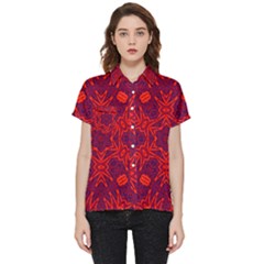 Red Rose Short Sleeve Pocket Shirt by LW323