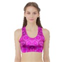 Purple Flower 2 Sports Bra with Border View1