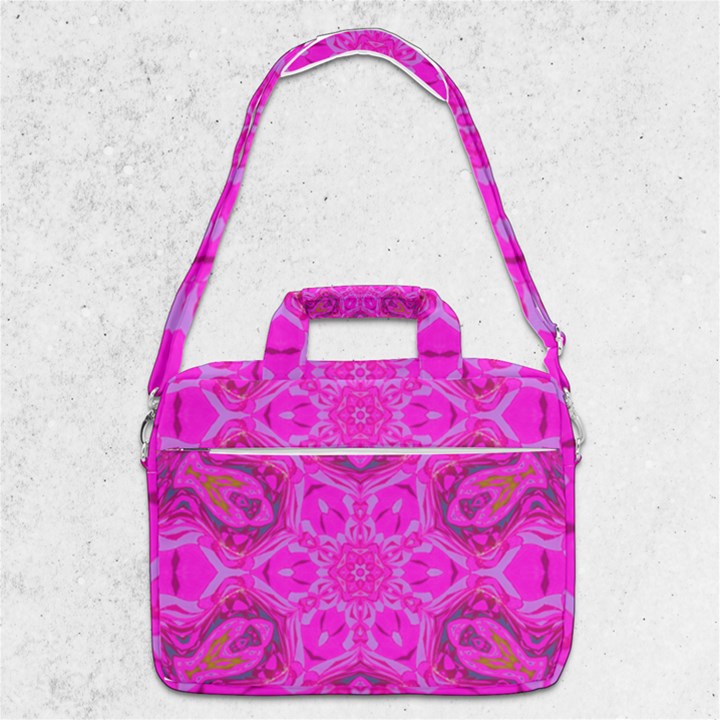 Purple Flower 2 MacBook Pro Shoulder Laptop Bag 