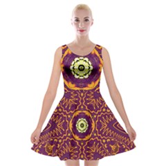 Tropical Twist Velvet Skater Dress by LW323