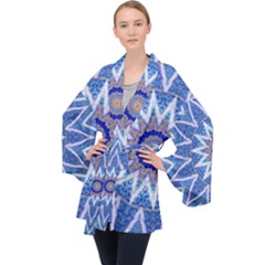 Softtouch Long Sleeve Velvet Kimono  by LW323