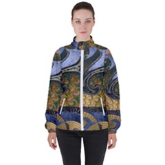 Ancient Seas Women s High Neck Windbreaker