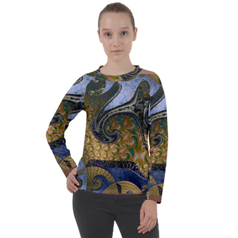 Ancient Seas Women s Long Sleeve Raglan Tee by LW323