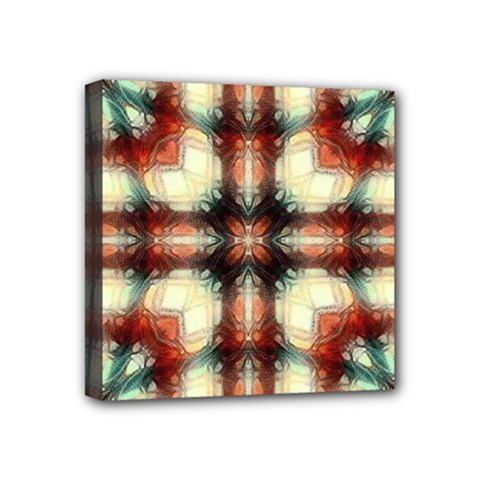 Royal Plaid Mini Canvas 4  X 4  (stretched) by LW323