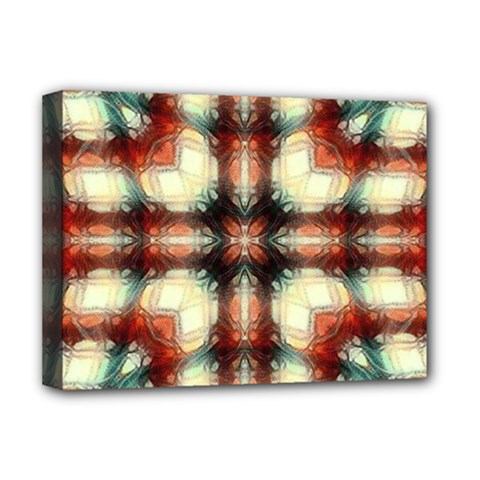 Royal Plaid Deluxe Canvas 16  X 12  (stretched)  by LW323