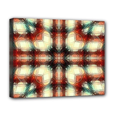 Royal Plaid Deluxe Canvas 20  X 16  (stretched) by LW323