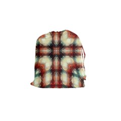 Royal Plaid Drawstring Pouch (small) by LW323