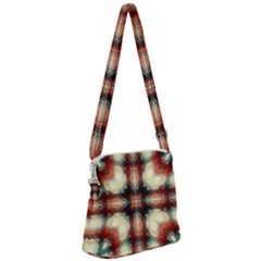 Royal Plaid Zipper Messenger Bag by LW323