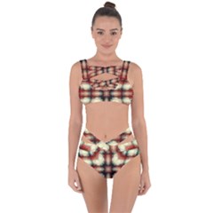 Royal Plaid Bandaged Up Bikini Set  by LW323