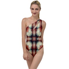 Royal Plaid To One Side Swimsuit by LW323