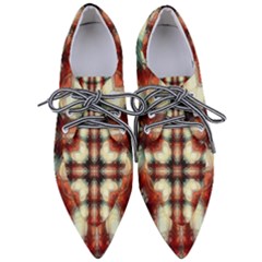 Royal Plaid Pointed Oxford Shoes by LW323