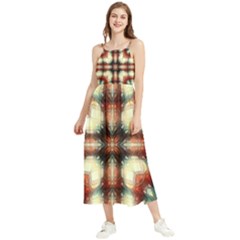 Royal Plaid Boho Sleeveless Summer Dress