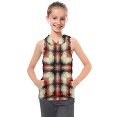 Royal Plaid Kids  Sleeveless Hoodie by LW323