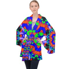 Excite Long Sleeve Velvet Kimono  by LW323