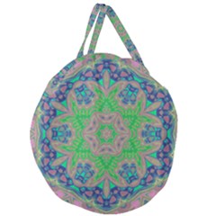 Spring Flower3 Giant Round Zipper Tote by LW323