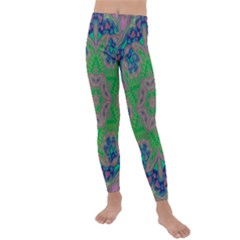 Spring Flower3 Kids  Lightweight Velour Leggings by LW323