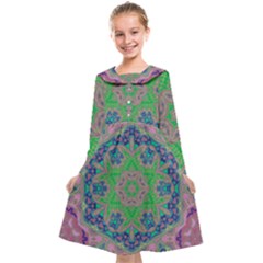 Spring Flower3 Kids  Midi Sailor Dress