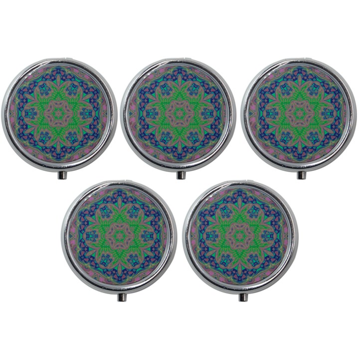 Spring flower3 Mini Round Pill Box (Pack of 5)