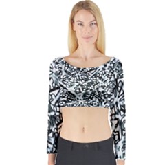 Beyond Abstract Long Sleeve Crop Top by LW323