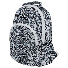 Beyond Abstract Rounded Multi Pocket Backpack by LW323