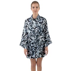 Beyond Abstract Long Sleeve Satin Kimono by LW323