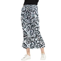 Beyond Abstract Maxi Fishtail Chiffon Skirt