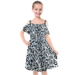 Beyond Abstract Kids  Cut Out Shoulders Chiffon Dress by LW323