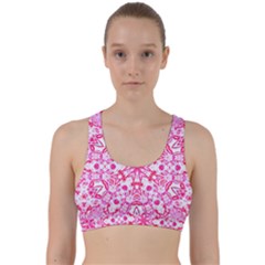 Pink Petals Back Weave Sports Bra