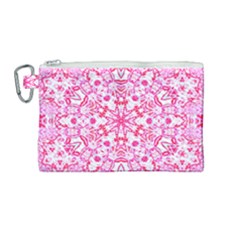 Pink Petals Canvas Cosmetic Bag (medium)