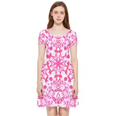 Pink Petals Inside Out Cap Sleeve Dress