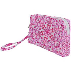 Pink Petals Wristlet Pouch Bag (small)