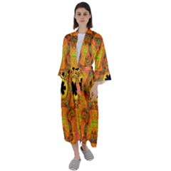 Sassafras Maxi Satin Kimono by LW323