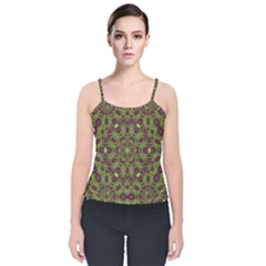 Greenspring Velvet Spaghetti Strap Top by LW323