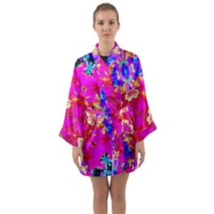 Pink Beauty Long Sleeve Satin Kimono by LW323