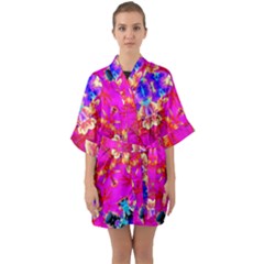 Pink Beauty Half Sleeve Satin Kimono  by LW323