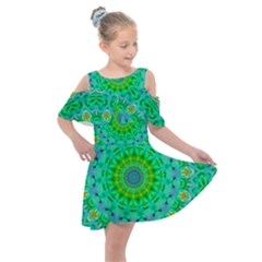 Greenspring Kids  Shoulder Cutout Chiffon Dress by LW323