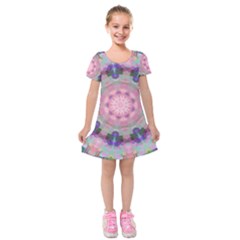 Beautiful Day Kids  Short Sleeve Velvet Dress by LW323