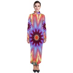 Passion Flower Turtleneck Maxi Dress by LW323