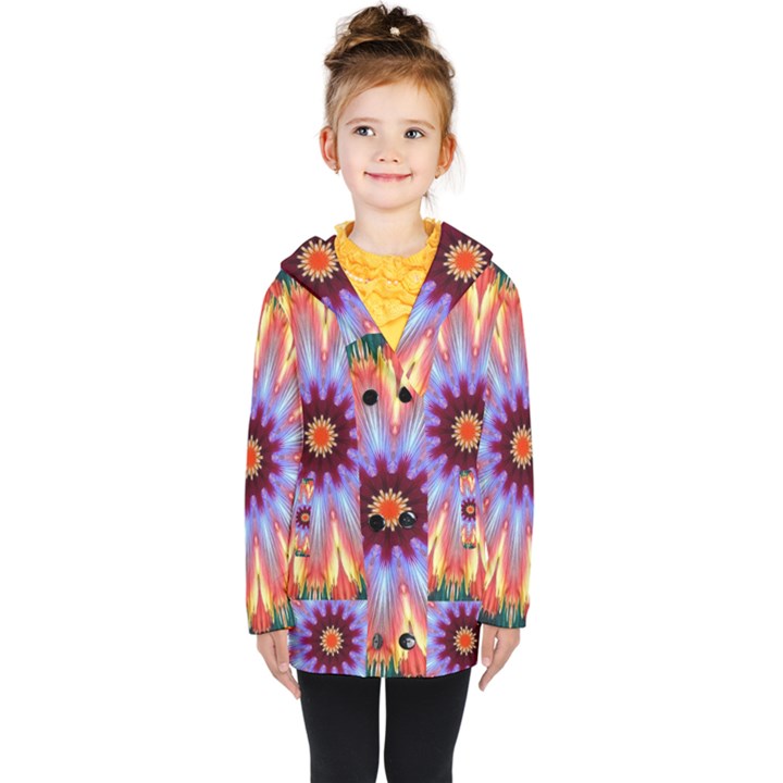 Passion Flower Kids  Double Breasted Button Coat