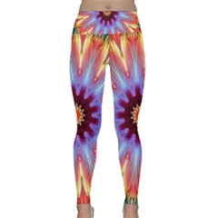 Passion Flower Lightweight Velour Classic Yoga Leggings by LW323