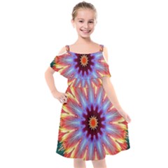 Passion Flower Kids  Cut Out Shoulders Chiffon Dress by LW323