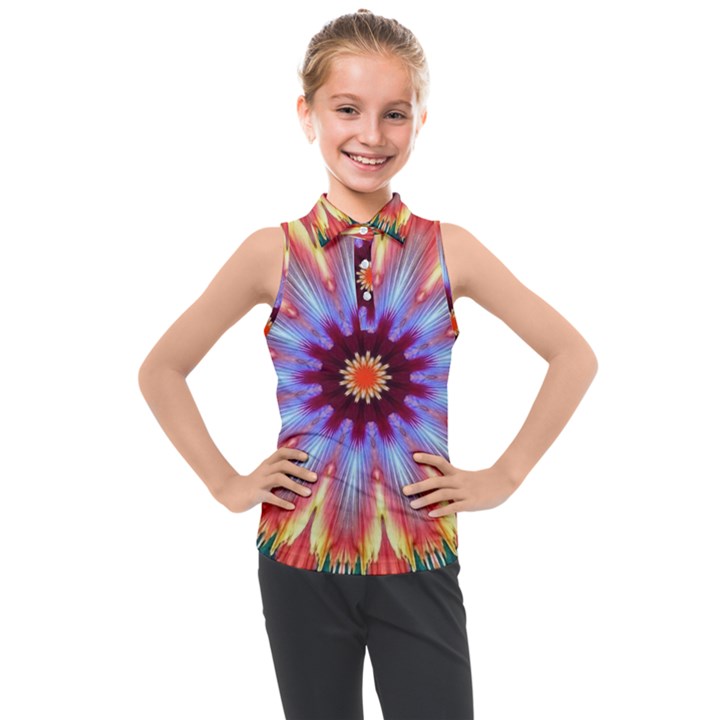 Passion Flower Kids  Sleeveless Polo Tee