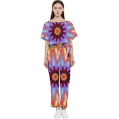 Passion Flower Batwing Lightweight Jumpsuit