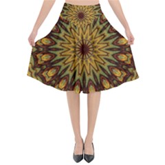 Woodwork Flared Midi Skirt by LW323