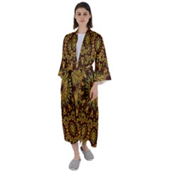 Woodwork Maxi Satin Kimono by LW323