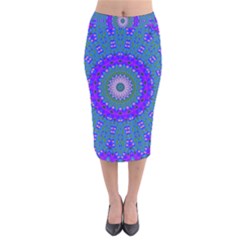 Bluebelle Velvet Midi Pencil Skirt by LW323